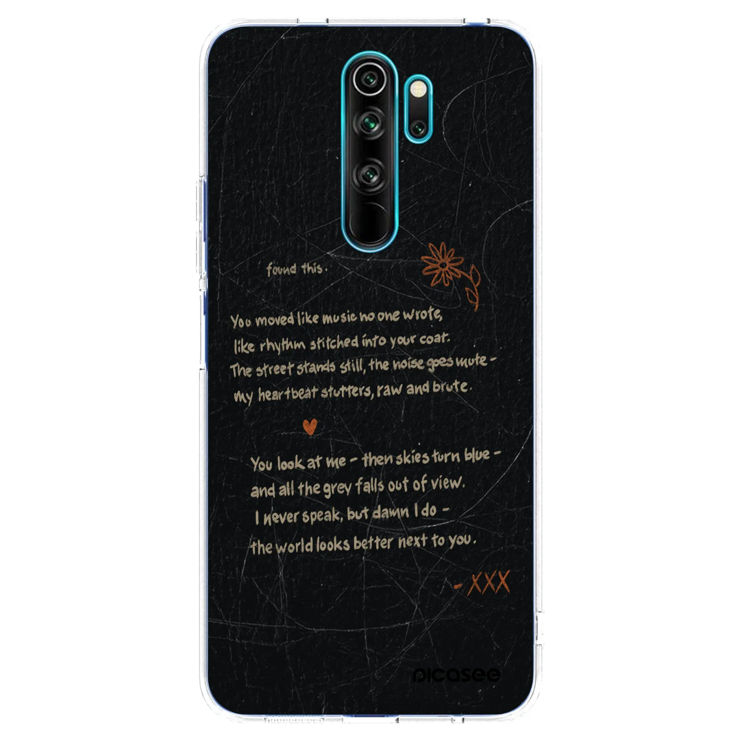 Picasee silikonowe przeźroczyste etui na Xiaomi Redmi Note 8 Pro - POET