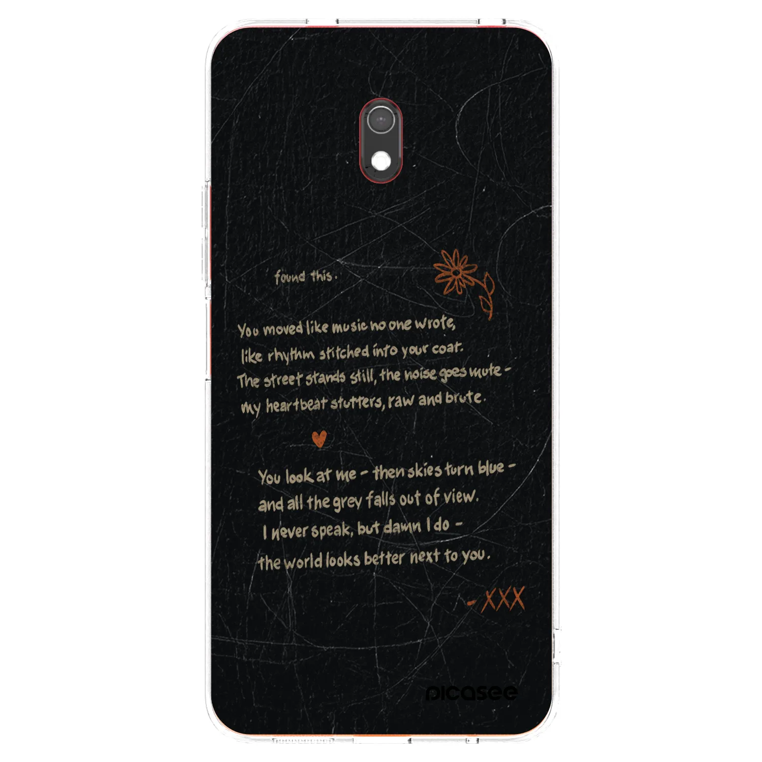 Picasee silikonowe przeźroczyste etui na Xiaomi Redmi 8A - POET