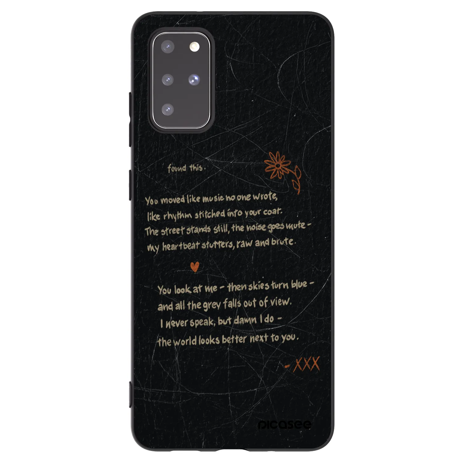 Picasee silikonowe czarne etui na Samsung Galaxy S20+ G985F - POET
