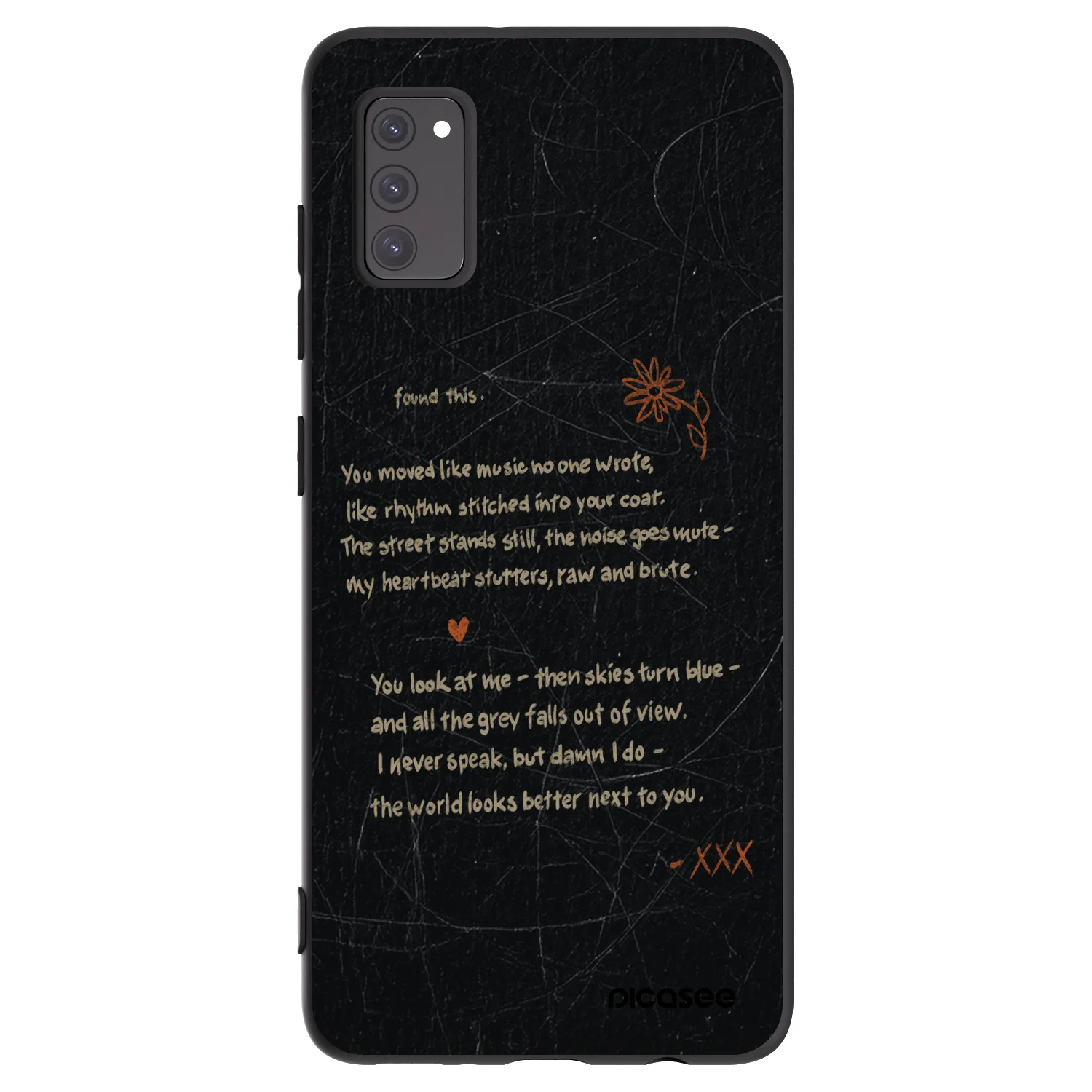 Picasee silikonowe czarne etui na Samsung Galaxy A41 A415F - POET