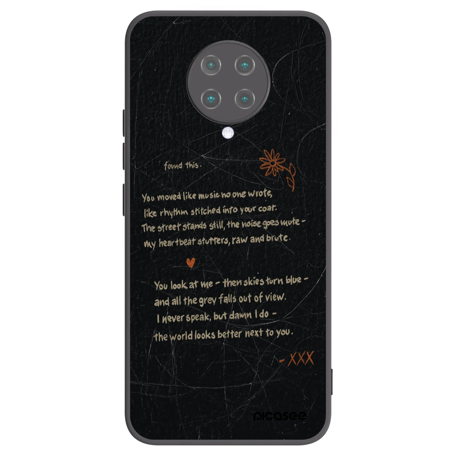 Picasee silikonowe czarne etui na Xiaomi Poco F2 Pro - POET