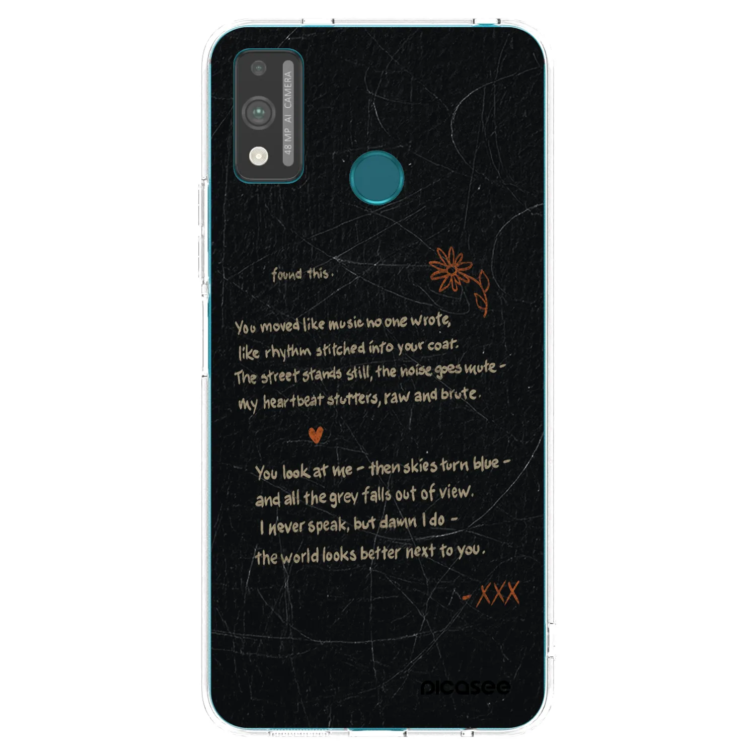 Picasee silikonowe przeźroczyste etui na Honor 9X Lite - POET