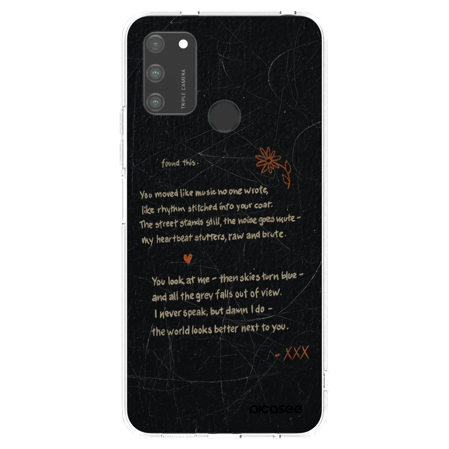 Picasee silikonowe przeźroczyste etui na Honor 9A - POET