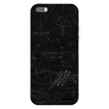 Picasee silikonowe przeźroczyste etui na Apple iPhone 5/5S/SE - SCRATCH