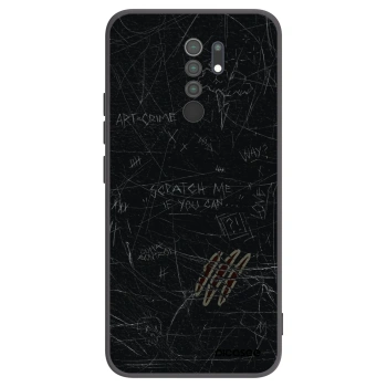 Picasee silikonowe czarne etui na Xiaomi Redmi 9 - SCRATCH