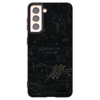 Picasee silikonowe czarne etui na Samsung Galaxy S21 5G G991B - SCRATCH