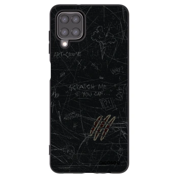 Picasee silikonowe czarne etui na Samsung Galaxy A12 A125F - SCRATCH