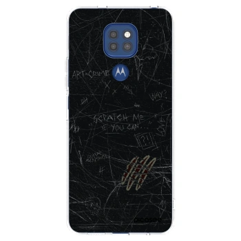 Picasee silikonowe przeźroczyste etui na Motorola Moto G9 Play - SCRATCH