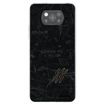 Picasee silikonowe czarne etui na Xiaomi Poco X3 Pro - SCRATCH