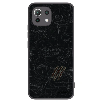 Picasee silikonowe czarne etui na Xiaomi Mi 11 Lite - SCRATCH