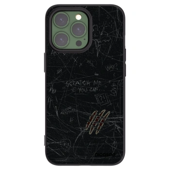 Picasee silikonowe czarne etui na Apple iPhone 13 Pro - SCRATCH