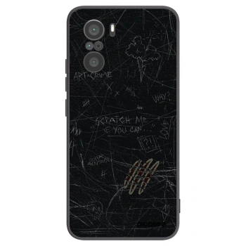 Picasee silikonowe czarne etui na Xiaomi Poco F3 - SCRATCH