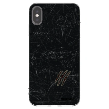 Picasee silikonowe przeźroczyste etui na Apple iPhone XS Max - SCRATCH