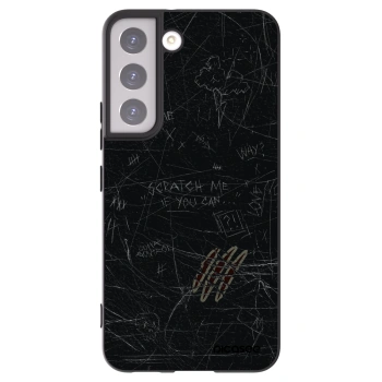 Picasee silikonowe czarne etui na Samsung Galaxy S22 5G - SCRATCH