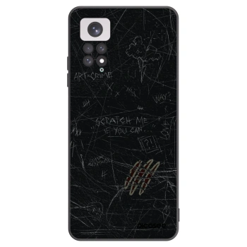 Picasee silikonowe czarne etui na Xiaomi Redmi Note 11 - SCRATCH