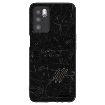 Picasee silikonowe czarne etui na OPPO A16 - SCRATCH