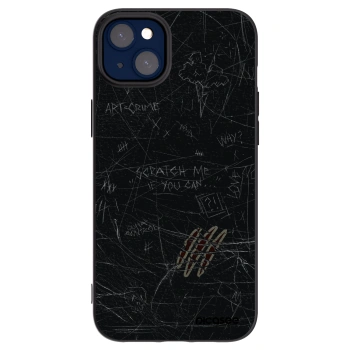 Picasee silikonowe czarne etui na Apple iPhone 14 Plus - SCRATCH