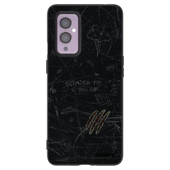 Picasee silikonowe czarne etui na OnePlus 9 - SCRATCH