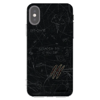 Picasee silikonowe przeźroczyste etui na Apple iPhone X/XS - SCRATCH