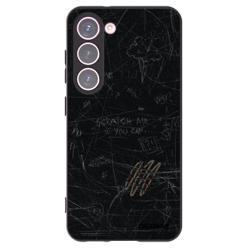 Picasee silikonowe czarne etui na Samsung Galaxy S23 5G - SCRATCH