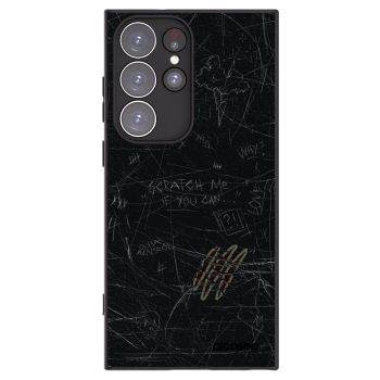 Picasee silikonowe czarne etui na Samsung Galaxy S23 Ultra 5G - SCRATCH
