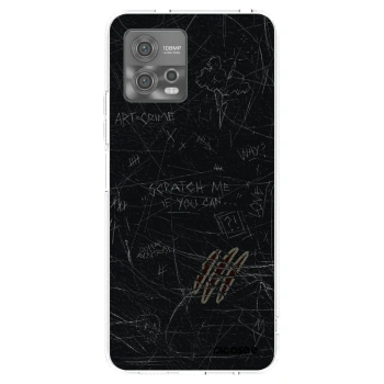 Picasee silikonowe przeźroczyste etui na Motorola Moto G72 - SCRATCH
