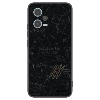 Picasee silikonowe czarne etui na Xiaomi Redmi Note 12 5G - SCRATCH
