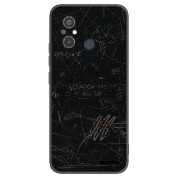 Picasee silikonowe czarne etui na Xiaomi Redmi 12C - SCRATCH