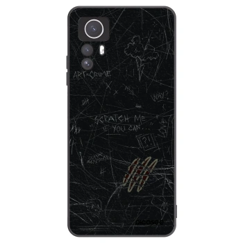 Picasee silikonowe czarne etui na Xiaomi Redmi Note 12S - SCRATCH