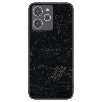 Picasee silikonowe czarne etui na Xiaomi Redmi 12 4G - SCRATCH
