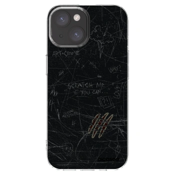 Picasee silikonowe przeźroczyste etui na Apple iPhone 15 - SCRATCH