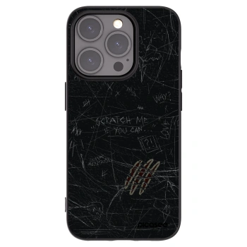 Picasee silikonowe czarne etui na Apple iPhone 15 Pro - SCRATCH