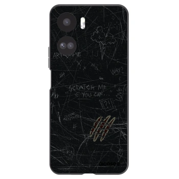 Picasee silikonowe czarne etui na Honor 90 Lite 5G - SCRATCH