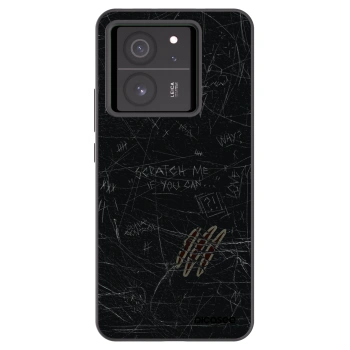 Picasee silikonowe czarne etui na Xiaomi 13T Pro - SCRATCH
