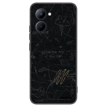 Picasee silikonowe czarne etui na Realme C33 (2023) - SCRATCH