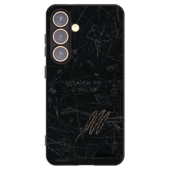 Picasee silikonowe czarne etui na Samsung Galaxy S24 S921B 5G - SCRATCH