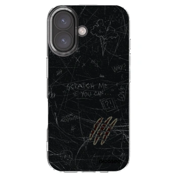 Picasee silikonowe przeźroczyste etui na Apple iPhone 16 - SCRATCH