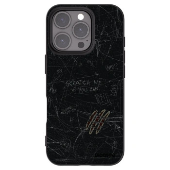 Picasee silikonowe czarne etui na Apple iPhone 16 Pro - SCRATCH