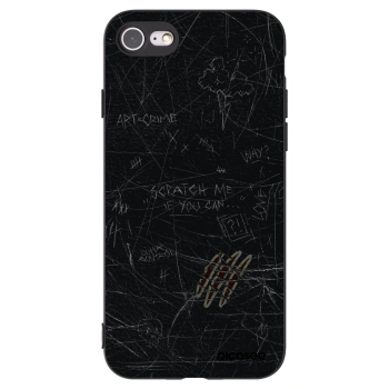 Picasee silikonowe czarne etui na Apple iPhone 8 - SCRATCH