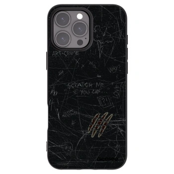 Picasee silikonowe czarne etui na Apple iPhone 16 Pro Max - SCRATCH