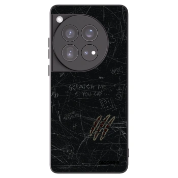 Picasee silikonowe czarne etui na OnePlus 12 5G - SCRATCH