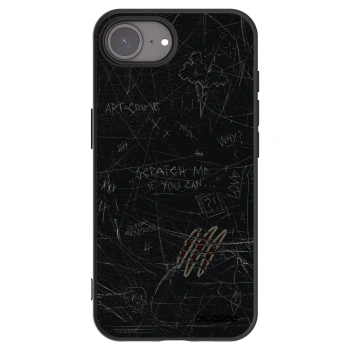 Picasee silikonowe czarne etui na Apple iPhone 16e - SCRATCH