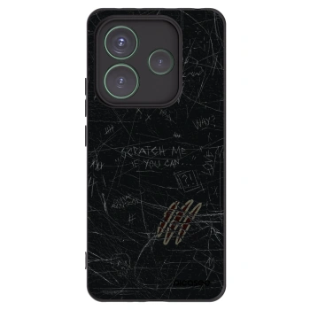 Picasee silikonowe czarne etui na Xiaomi Redmi Note 14 5G - SCRATCH