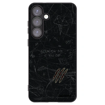 Picasee silikonowe czarne etui na Samsung Galaxy S25+ 5G - SCRATCH