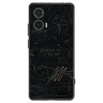 Picasee silikonowe czarne etui na Motorola Moto G35 5G - SCRATCH
