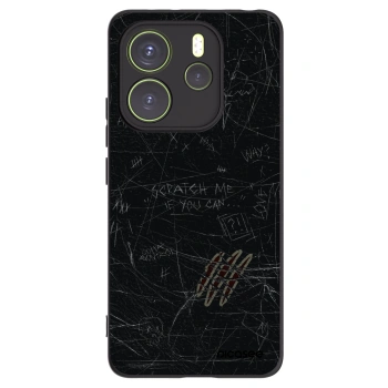 Picasee silikonowe czarne etui na Xiaomi Redmi Note 14 4G - SCRATCH