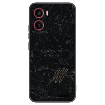 Picasee silikonowe czarne etui na Motorola Moto G05 - SCRATCH