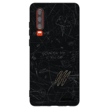 Picasee silikonowe czarne etui na Huawei P30 - SCRATCH