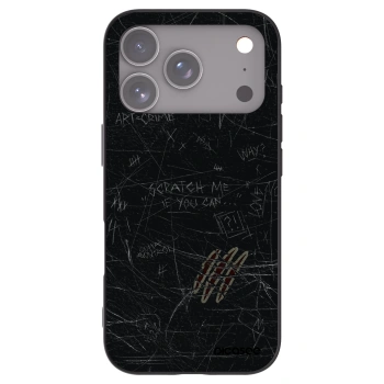 Picasee silikonowe czarne etui na Apple iPhone 17 Pro - SCRATCH