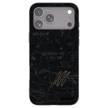 Picasee silikonowe czarne etui na Apple iPhone 17 Pro Max - SCRATCH